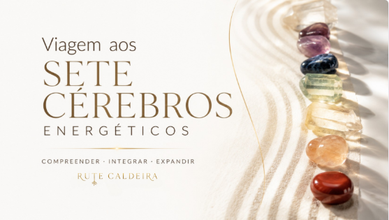 Capa da Viagem aos Sete Cérebros Energéticos com sete pedras
